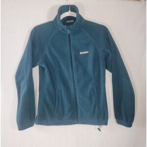 Columbia Benton Springs Full Zip Teal Green Fleece Jacket Women's Size XS Soft